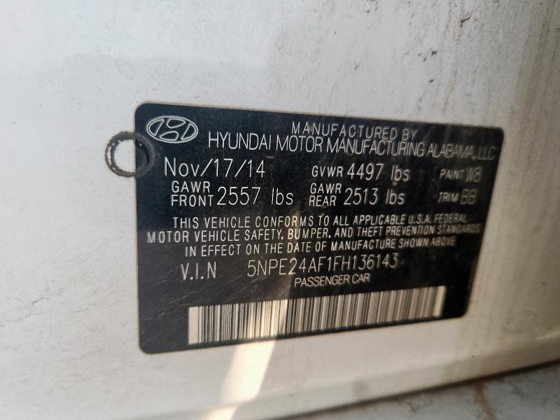 2015 HYUNDAI SONATA SE - 5NPE24AF1FH136143