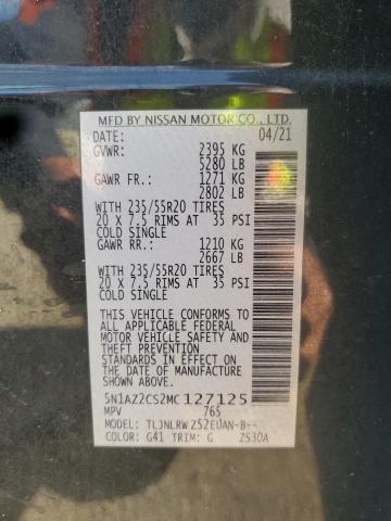 2021 NISSAN MURANO SL 5N1AZ2CS2MC127125