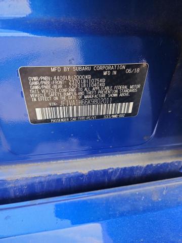 2019 SUBARU WRX LIMITE JF1VA1H66K9802011