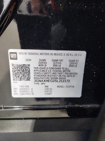 2025 CHEVROLET EQUINOX LT 3GNAXHEG2SL212173