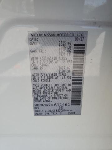 2018 NISSAN PATHFINDER 5N1DR2MM5JC611461