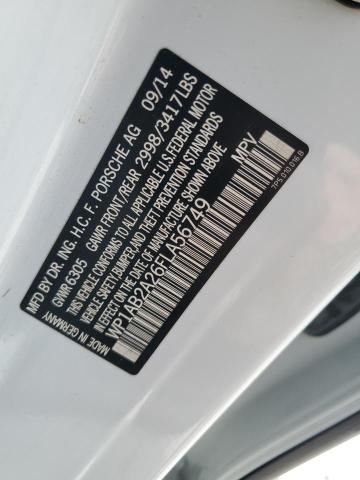 2015 PORSCHE CAYENNE S WP1AB2A26FLA56749