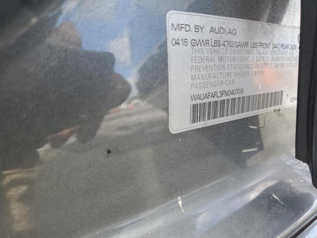 2015 AUDI A4 PREMIUM WAUAFAFL3FN040706