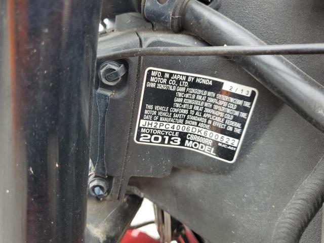 2013 HONDA CBR600 RR - JH2PC4006DK600522
