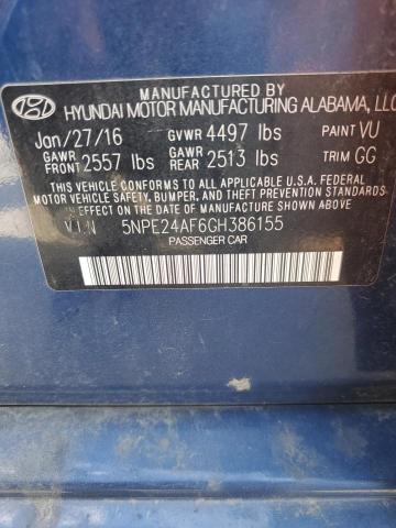 2016 HYUNDAI SONATA SE - 5NPE24AF6GH386155