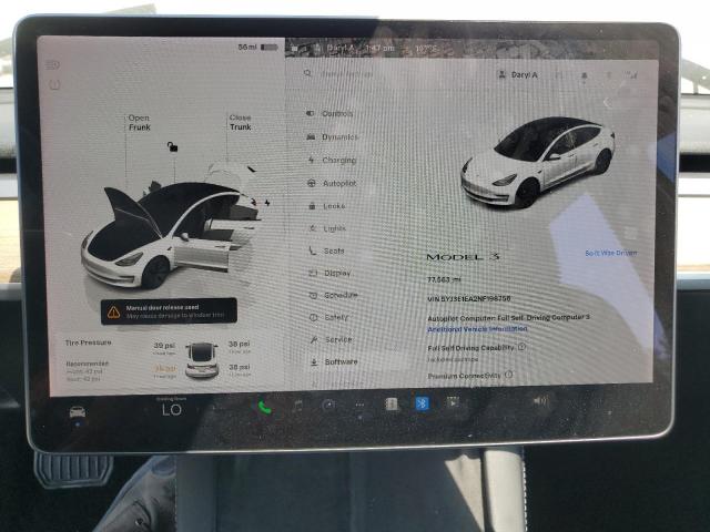 2022 TESLA MODEL 3 5YJ3E1EA2NF198756