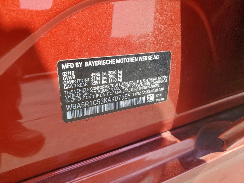 2019 BMW 330I - WBA5R1C53KAK07565