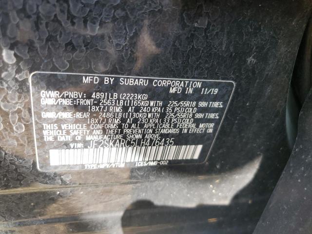 2020 SUBARU FORESTER S JF2SKARC5LH476435