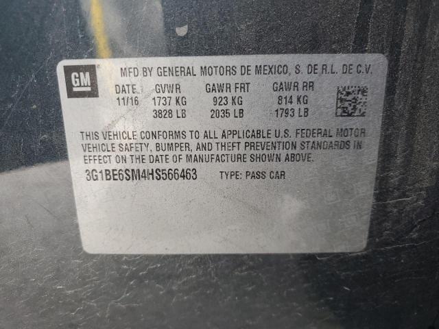 2017 CHEVROLET CRUZE LT - 3G1BE6SM4HS566463
