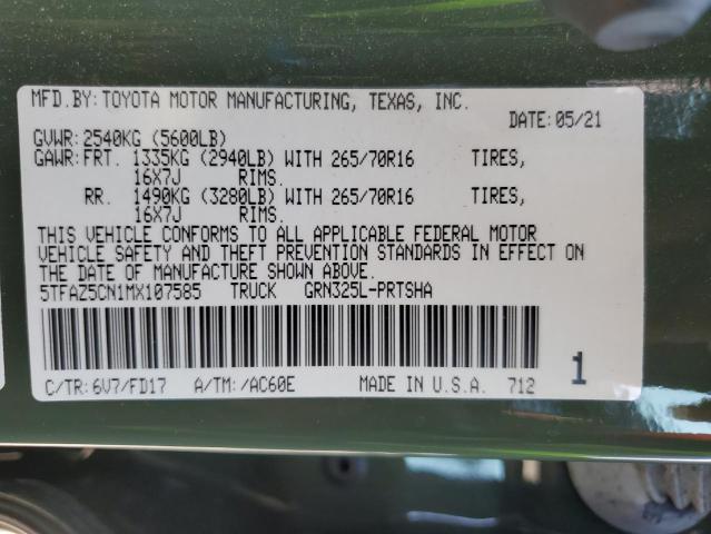 2021 TOYOTA TACOMA DOU 5TFAZ5CN1MX107585