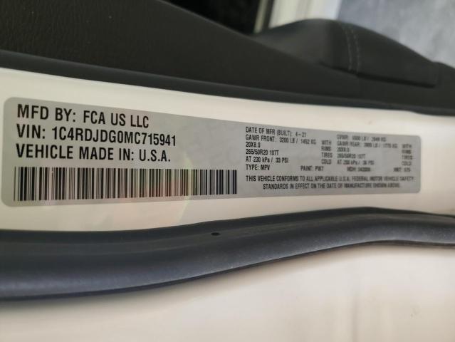 2021 DODGE DURANGO GT 1C4RDJDG0MC715941