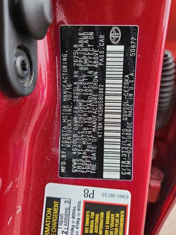 2017 TOYOTA CAMRY XSE 4T1BK1FK5HU580962