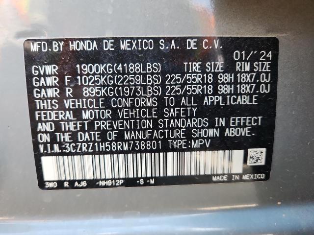 2024 HONDA HR-V SPORT 3CZRZ1H58RM738801