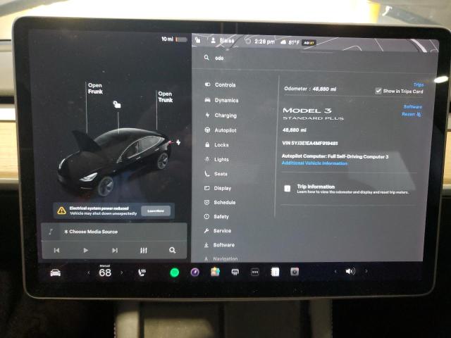 2021 TESLA MODEL 3 5YJ3E1EA4MF919481