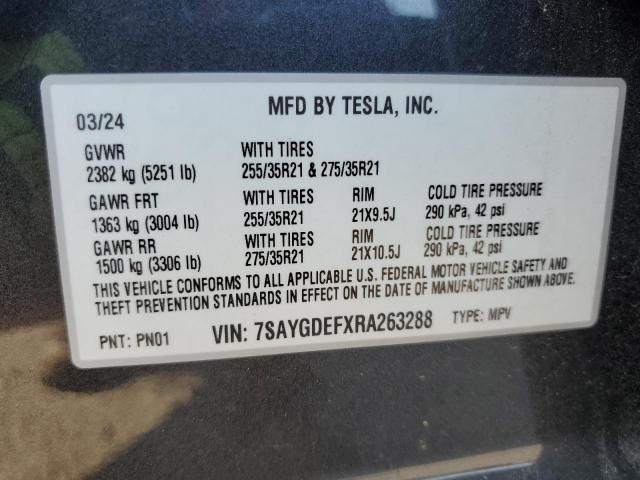 2024 TESLA MODEL Y 7SAYGDEFXRA263288