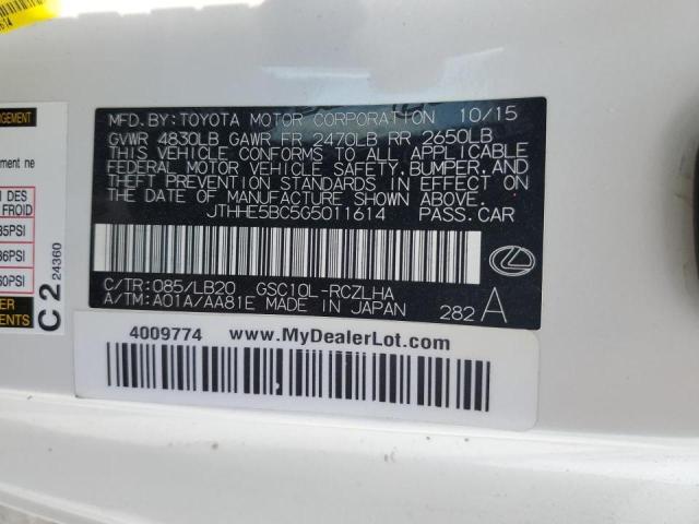 2016 LEXUS RC 350 JTHHE5BC5G5011614
