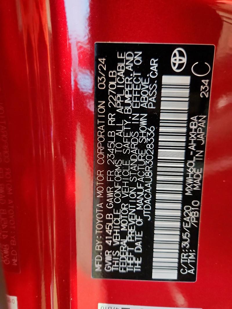 2024 TOYOTA PRIUS LE JTDACAAU8R3028336