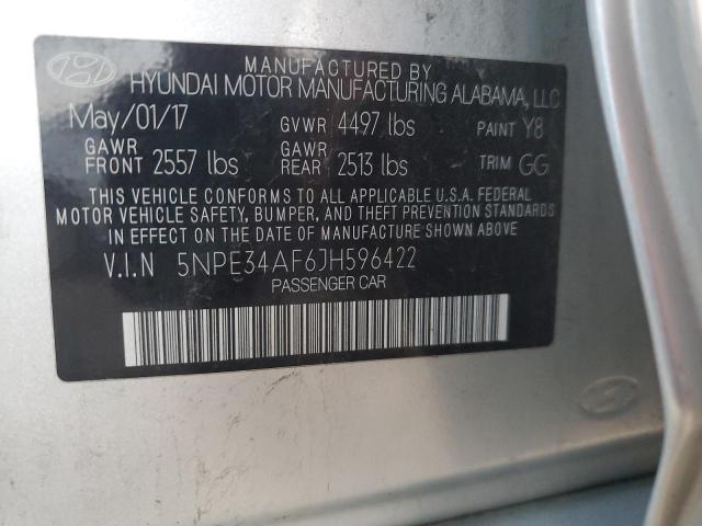 2018 HYUNDAI SONATA SPO 5NPE34AF6JH596422