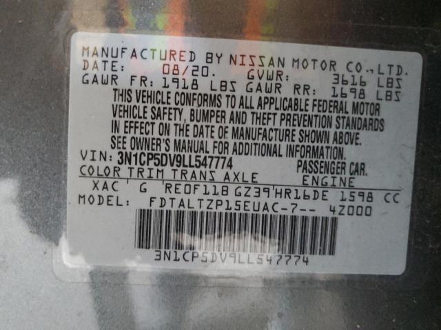 2020 NISSAN KICKS SR 3N1CP5DV9LL547774