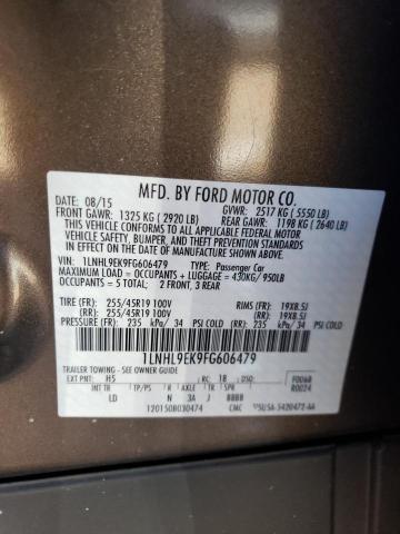 2015 LINCOLN MKS 1LNHL9EK9FG606479