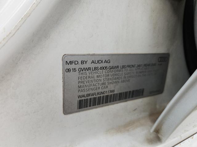 2016 AUDI A4 PREMIUM WAUBFAFL6GN011366