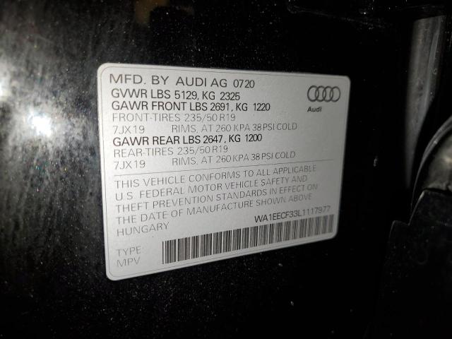 2020 AUDI Q3 PREMIUM WA1EECF33L1117977