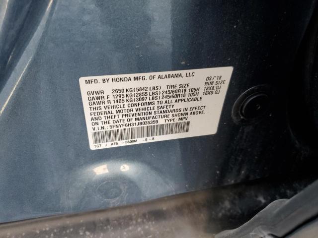 2018 HONDA PILOT EX 5FNYF6H31JB035359