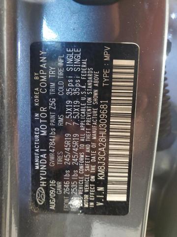 2017 HYUNDAI TUCSON LIMITED KM8J3CA28HU309681