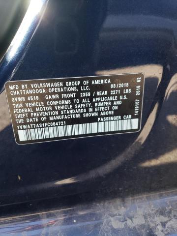 2015 VOLKSWAGEN PASSAT S 1VWAT7A31FC084721