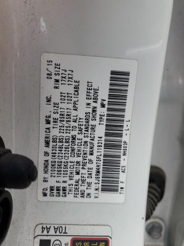 2015 HONDA CR-V EXL - 5J6RM4H75FL119314