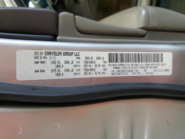 2012 JEEP GRAND CHER #3224695143