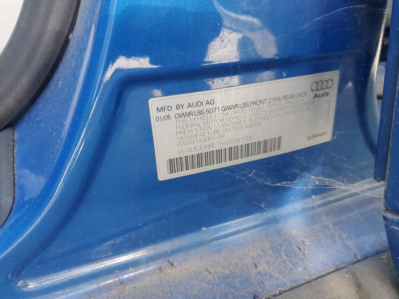 Lot #3283766438 2005 AUDI NEW S4 QUA