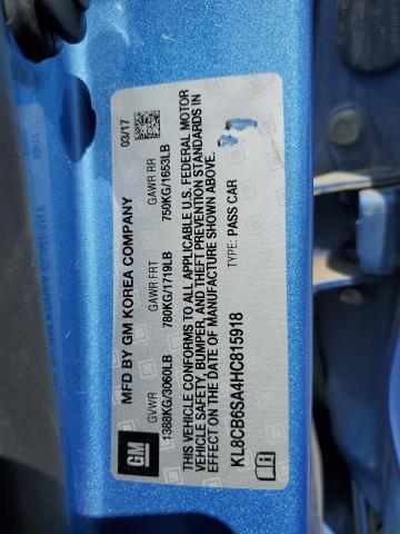 2017 CHEVROLET SPARK LS - KL8CB6SA4HC815918