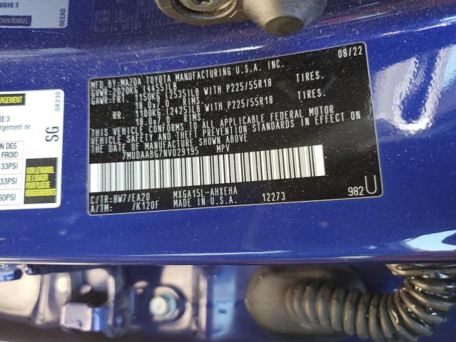 2022 TOYOTA COROLLA CR 7MUDAABG7NV029195