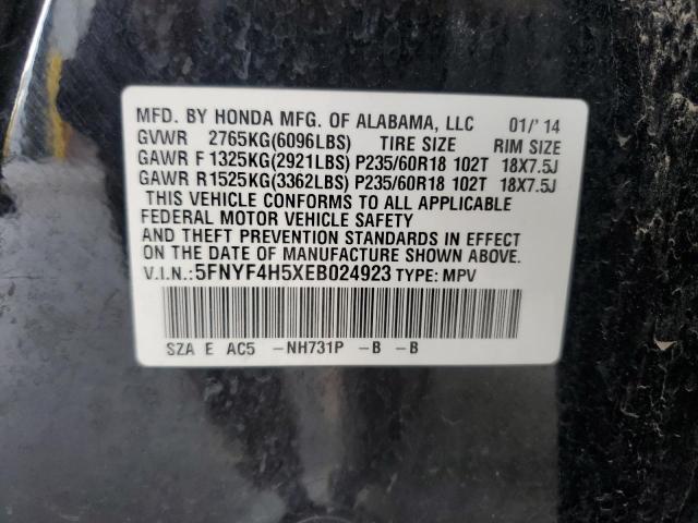 2014 HONDA PILOT EXL - 5FNYF4H5XEB024923