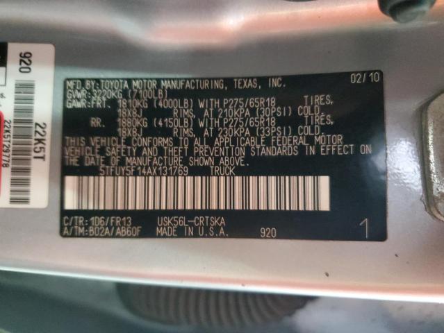 2010 TOYOTA TUNDRA DOUBLE CAB SR5 - 5TFUY5F14AX131769