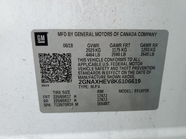 2019 CHEVROLET EQUINOX LS 2GNAXHEV8K6106619