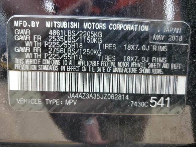 2018 MITSUBISHI OUTLANDER JA4AZ3A35JZ062814