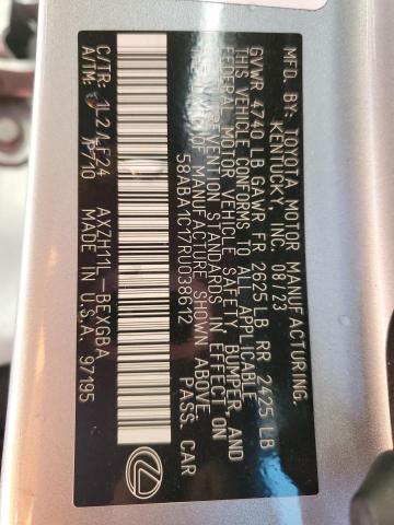 2024 LEXUS ES 300H F 58ABA1C17RU038612
