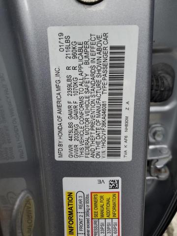 2019 HONDA ACCORD SPORT 1HGCV1F36KA046081