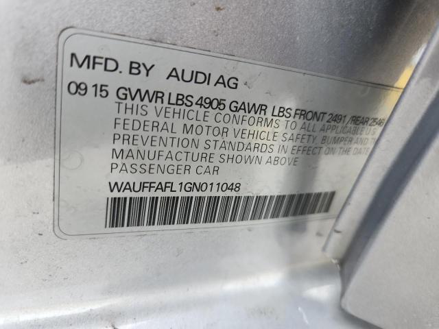2016 AUDI A4 PREMIUM WAUFFAFL1GN011048