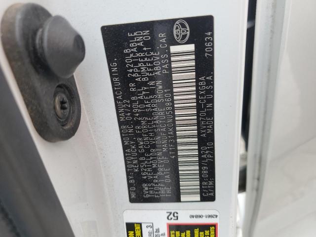 2022 TOYOTA CAMRY XLE - 4T1F31AK0NU588601