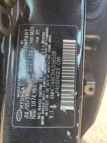 2017 HYUNDAI ACCENT SE KMHCT4AE3HU356528
