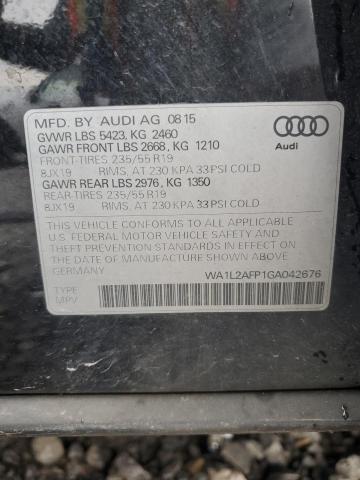 2016 AUDI Q5 PREMIUM WA1L2AFP1GA042676