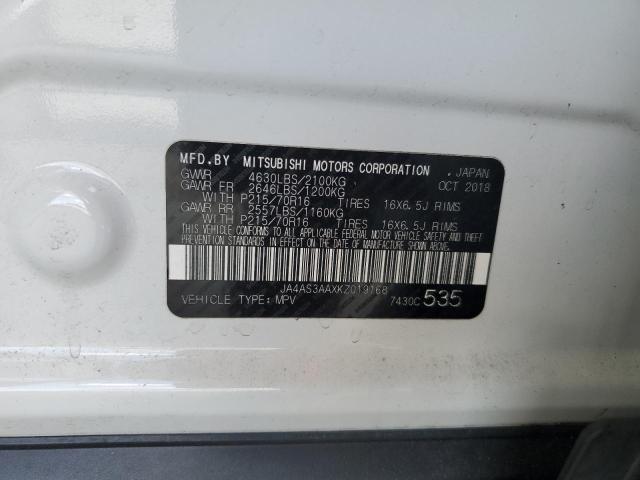 2019 MITSUBISHI ECLIPSE CR JA4AS3AAXKZ019168