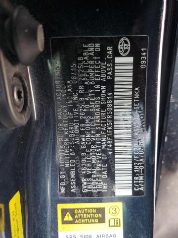 2015 TOYOTA CAMRY LE 4T4BF1FK5FR508814
