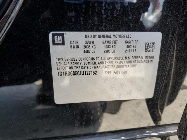 2018 CHEVROLET VOLT PREMIER 1G1RD6S56JU127152