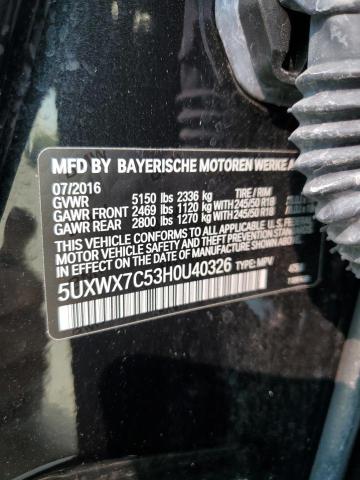 2017 BMW X3 XDRIVE3 5UXWX7C53H0U40326