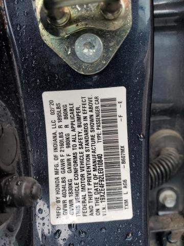 2020 HONDA INSIGHT TO 19XZE4F92LE010840