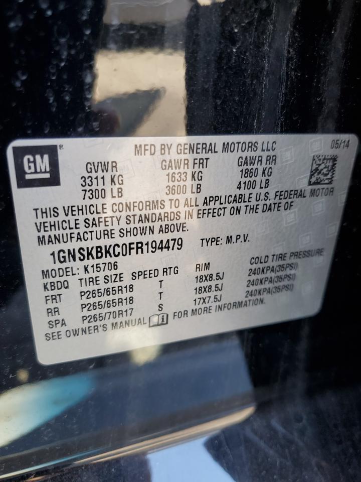 CHEVROLET TAHOE K1500 LT